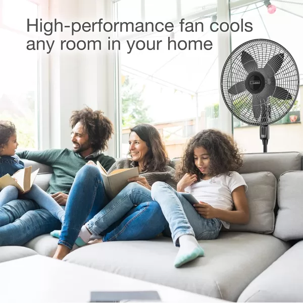 Lasko 12” Utility Fan for Job Site or Home Use, 289 CFM, Pivoting High Velocity Blower Fans, 3 Speeds, 2 Accessory Outlets 120V, Black, U12104
