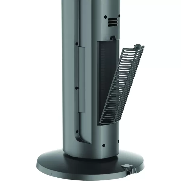 Lasko 1500 Watt 4 Speed Quiet Bladeless Multi Function Remote Control Comfort Control Tower Fan and Space Heater with 3 Heat Settings, White