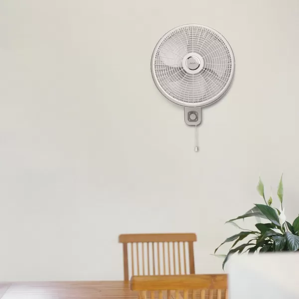 Lasko 16" 3-Speed Oscillating Wall Mount Fan for Indoor Use, M16900, Light Grey