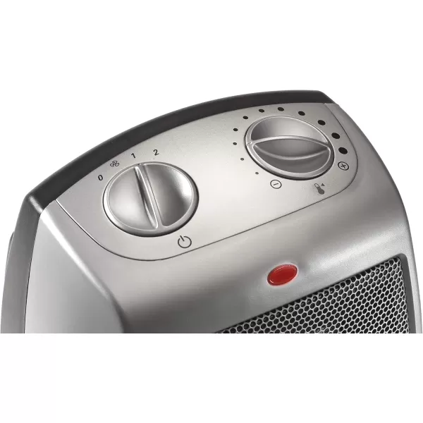 Lasko 754201 Small Portable 1500W Electric Ceramic Space Heater with Tip-Over Safety Switch, Overheat Protection, Thermostat and Extra Long 8-ft Cord for Indoor Ho, 9.2 x 7 x 6 inches, Gray