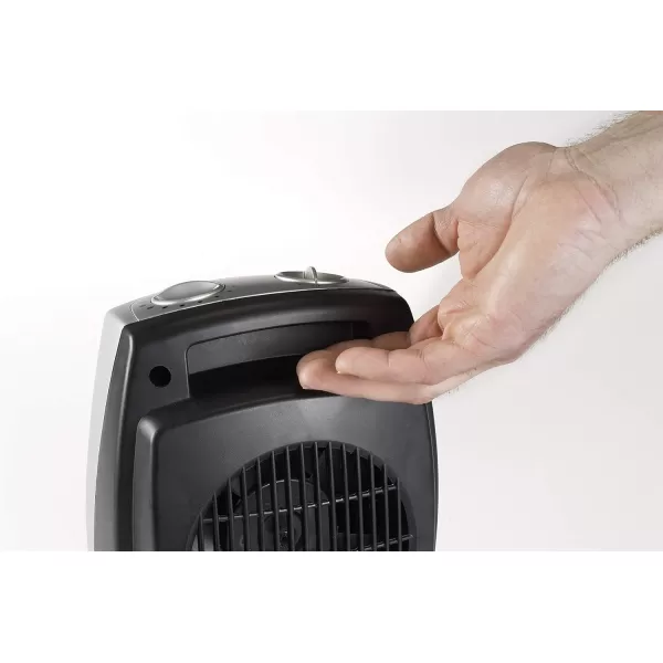 Lasko 754201 Small Portable 1500W Electric Ceramic Space Heater with Tip-Over Safety Switch, Overheat Protection, Thermostat and Extra Long 8-ft Cord for Indoor Ho, 9.2 x 7 x 6 inches, Gray
