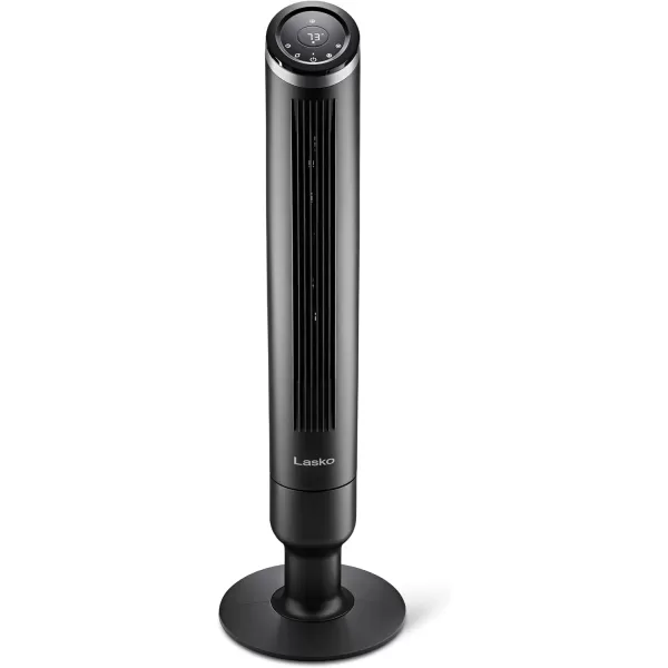 Lasko Apex 42" Tower Fans for Home, 29 ft/s Airflow, Quiet 28 dB on Low, 90° Oscillation, 12 Hour Timer, Air Filter for Hair &amp; Dust, Remote Control, Black, RST200