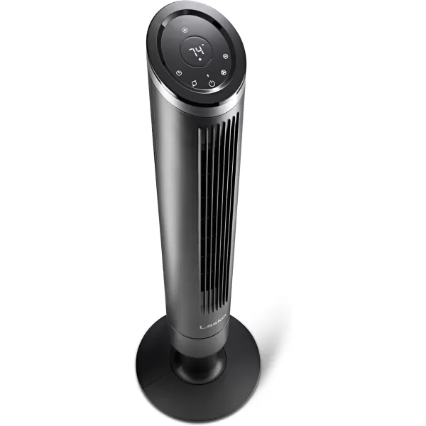 Lasko Apex 42" Tower Fans for Home, 29 ft/s Airflow, Quiet 28 dB on Low, 90° Oscillation, 12 Hour Timer, Air Filter for Hair &amp; Dust, Remote Control, Black, RST200
