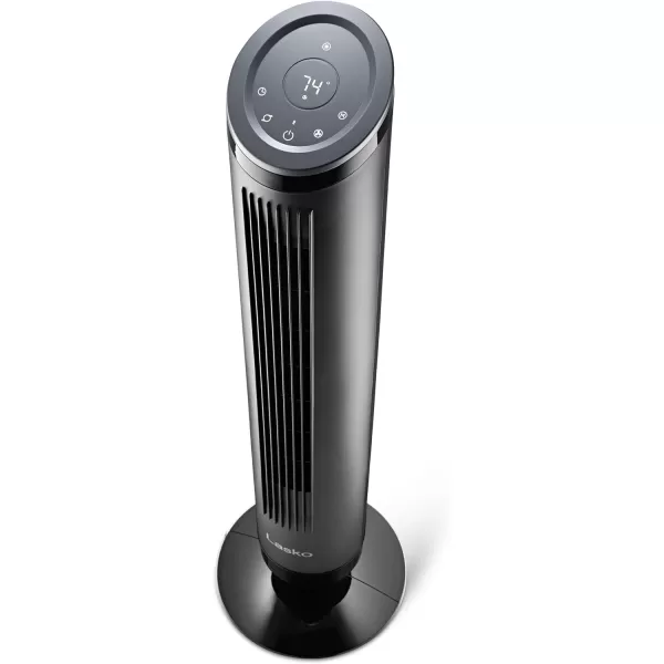 Lasko Ascend 36" Tower Fans for Home, 29 ft/s Airflow, Quiet 29dB on Low, 90° Oscillation, 12 Hour Timer, Air Filter for Hair &amp; Dust, Remote, Black, OST100