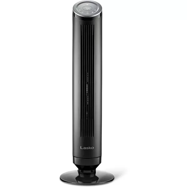 Lasko Ascend 36" Tower Fans for Home, 29 ft/s Airflow, Quiet 29dB on Low, 90° Oscillation, 12 Hour Timer, Air Filter for Hair &amp; Dust, Remote, Black, OST100