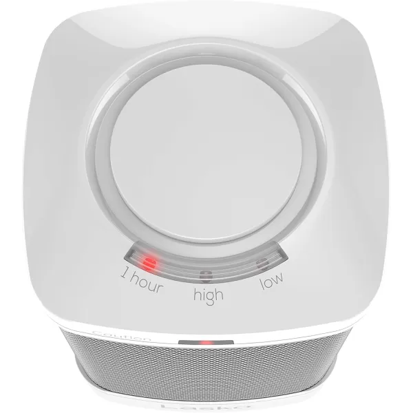 Lasko CD08200 Small Portable Ceramic Space Heater for Bathroom and Indoor Home Use, White, 6.25 x 6.25 x 7.65 inches