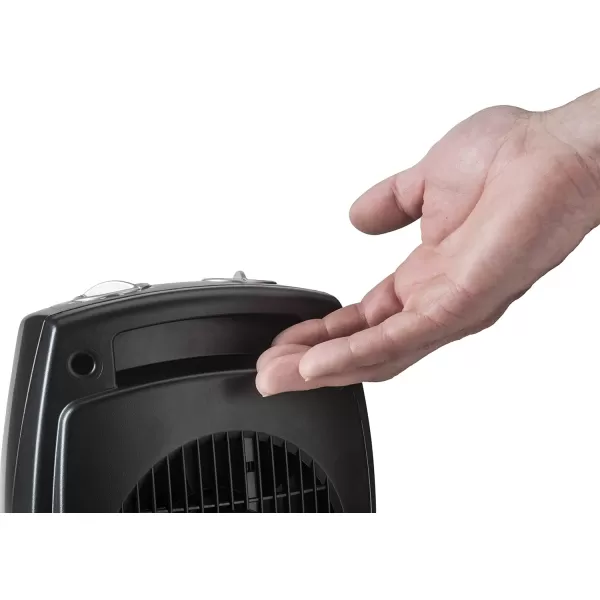 Lasko CD09250 Ceramic Adjustable Thermostat Tabletop or Under-Desk Heater, 9 Inches High, Black