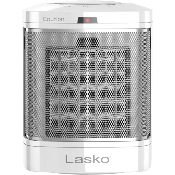 Lasko CD09250 Ceramic Adjustable Thermostat Tabletop or Under-Desk Heater, 9 Inches High, Black
