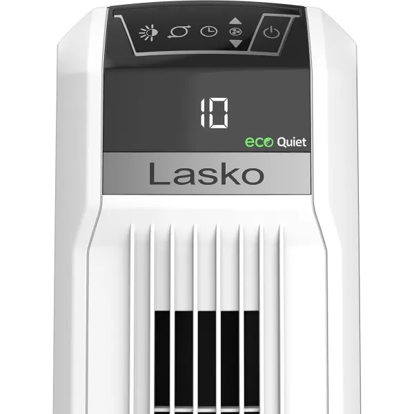 Lasko EcoQuiet Oscillating Tower Fan, Portable, Remote Control, Timer, 12 Quiet Speeds, for Living Room, Bedroom and Office, 42", Black, T42700, Large