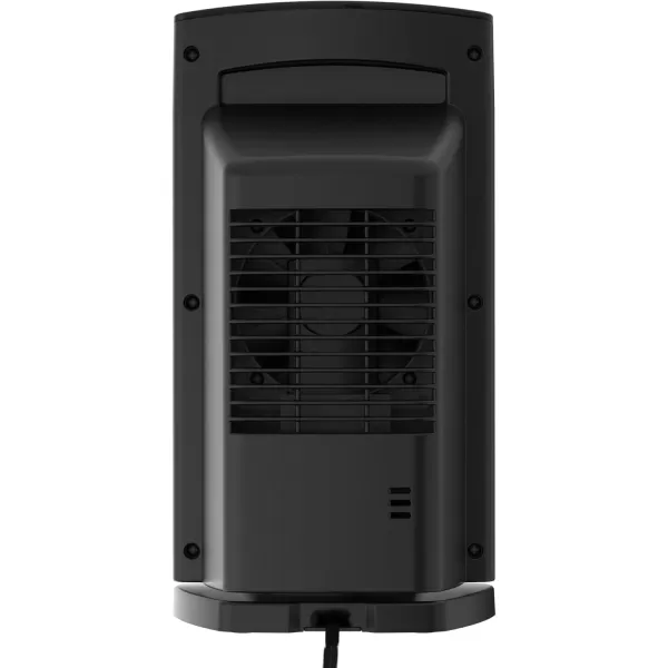 Lasko Ellipse Ceramic Tower Heater for Home with Tipover Switch, Child Lock, Digital Display, Thermostat, Wide Oscillation, Remote, Timer, For Bedroom, Office, Living Room, Den, 1500W, Black, CT18950