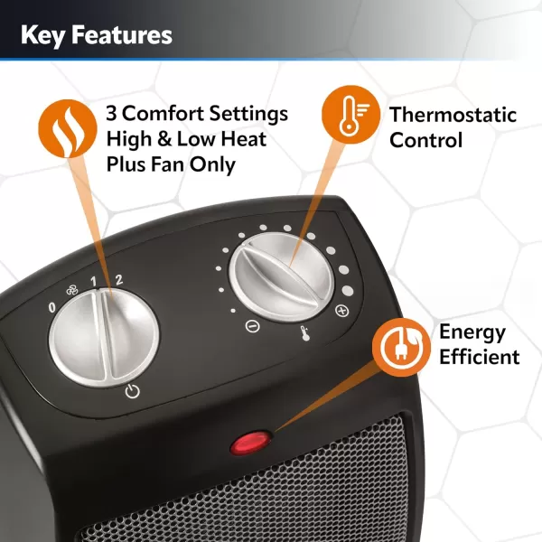 Lasko Ellipse Ceramic Tower Heater for Home with Tipover Switch, Child Lock, Digital Display, Thermostat, Wide Oscillation, Remote, Timer, For Bedroom, Office, Living Room, Den, 1500W, Black, CT18950