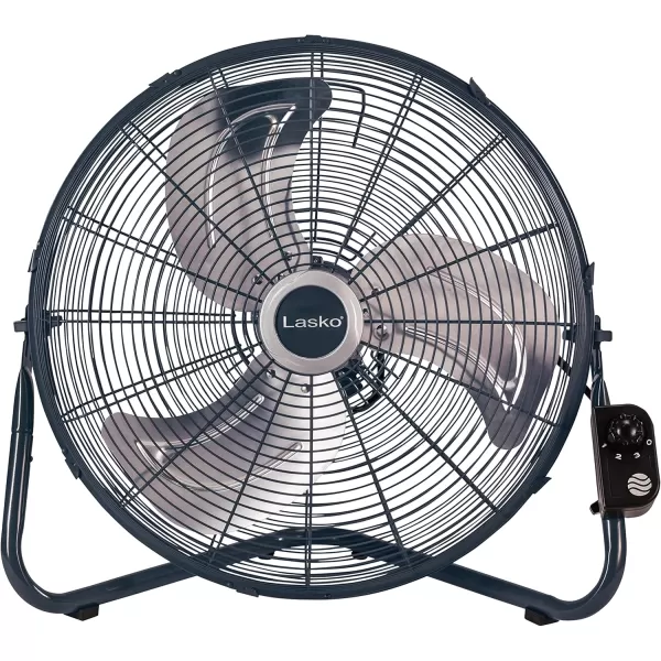 Lasko High Velocity Fan with QuickMount for Floor or Wall Mount Use, 3 Powerful Speeds for Garage, Shop, Attic, 20", Silver/Black, H20610