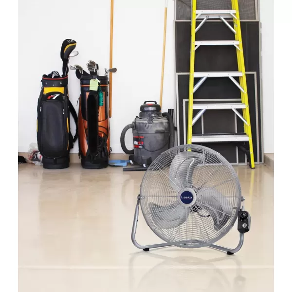Lasko High Velocity Max Performance Floor Fan with Wall mount Option, 3 Powerful Speeds, Pivoting Fan Head for Home, Garage, Attic, 20", Black, 2265QM