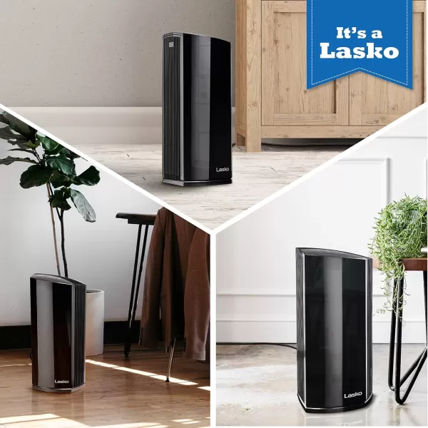 Lasko LP200 HEPA Desktop Air Purifier with Timer for a Cleaner,Fresher Home Environment –2-Stage Filtration Removes Smoke, Odors, Pet Dander, Virus Sized Particles,Pollen, 14.75" x 7.3” x 10.3”, White