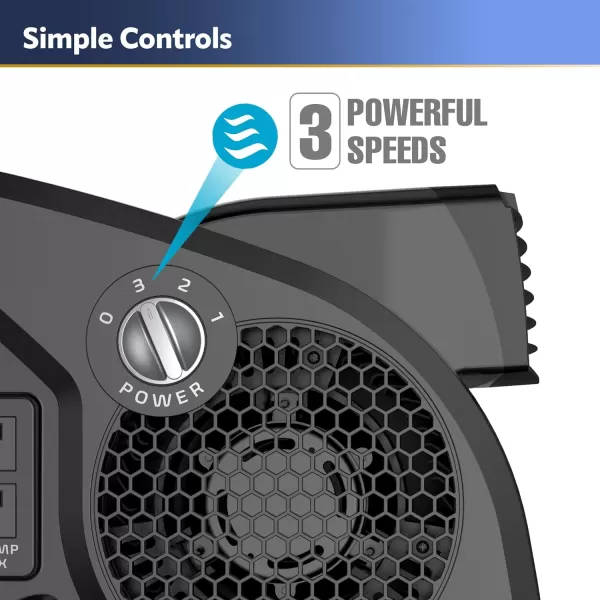 Lasko Misto Outdoor Misting Blower Fan, Ideal for Sports, Camping, Decks &amp; Patios, 3 Speeds, 15", Blue, 7054