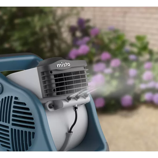 Lasko Misto Outdoor Misting Blower Fan, Ideal for Sports, Camping, Decks &amp; Patios, 3 Speeds, 15", Blue, 7054