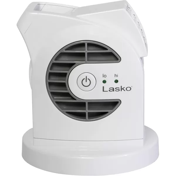 Lasko MyCool D300 Mini USB Desk Fan with 40in. USB Cable and Bonus AC Adapter – Small Quiet Portable Personal 2-Speed Fans for Staying Cool at Home, Work, Office, Dorm, Car, and Travel, White