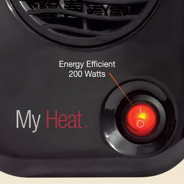 Lasko MyHeat Personal Mini Space Heater for Home with Single Speed, 6 Inches, Black, 200W, 100
