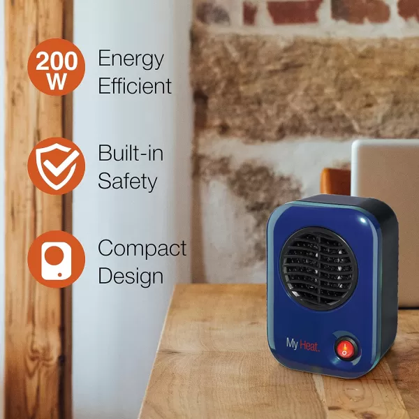Lasko MyHeat Personal Mini Space Heater for Home with Single Speed, 6 Inches, Black, 200W, 100