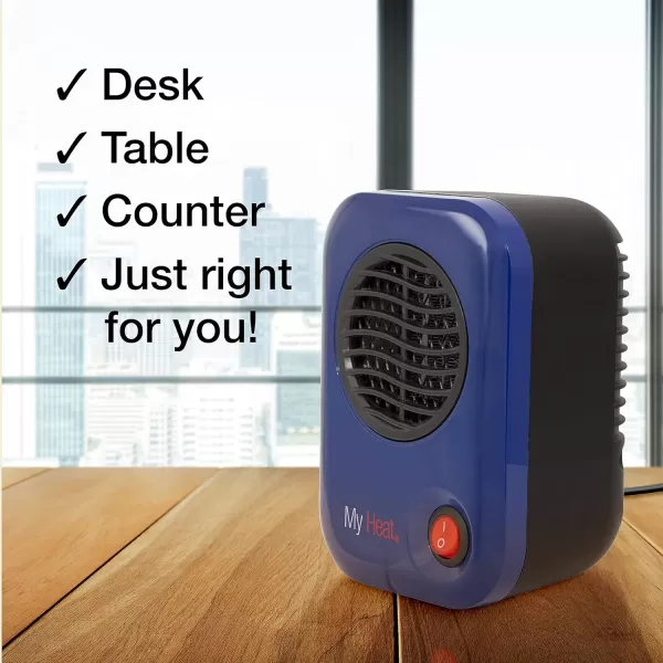 Lasko MyHeat Personal Mini Space Heater for Home with Single Speed, 6 Inches, Black, 200W, 100