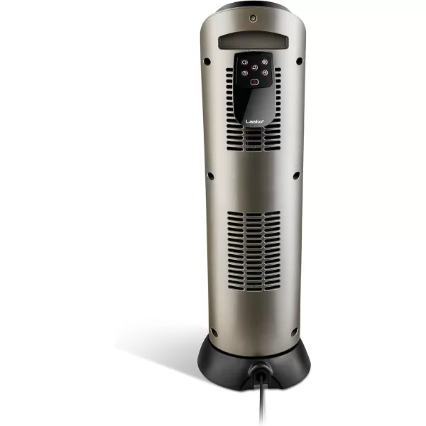 Lasko Oscillating Digital Ceramic Tower Heater for Home with Adjustable Thermostat, Timer and Remote Control, 23 Inches, 1500W, Silver, 755320, 8.5″L x 7.25″W x 23″H, Silver