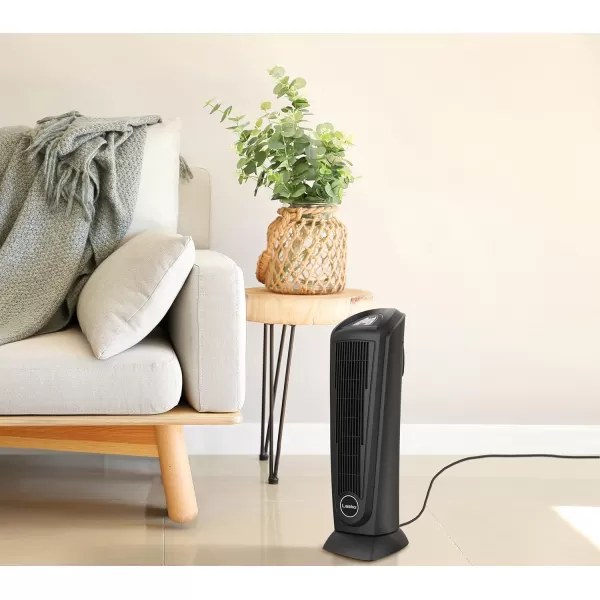 Lasko Oscillating Digital Ceramic Tower Heater for Home with Adjustable Thermostat, Timer and Remote Control, 23 Inches, 1500W, Silver, 755320, 8.5″L x 7.25″W x 23″H, Silver