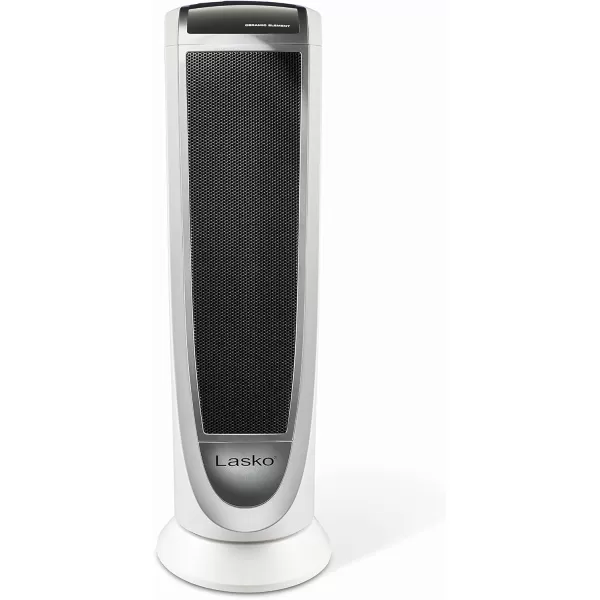 Lasko Oscillating Digital Ceramic Tower Heater for Home with Overheat Protection, Timer and Remote Control, 22.75 Inches, 1500W, White, 5165, Medium