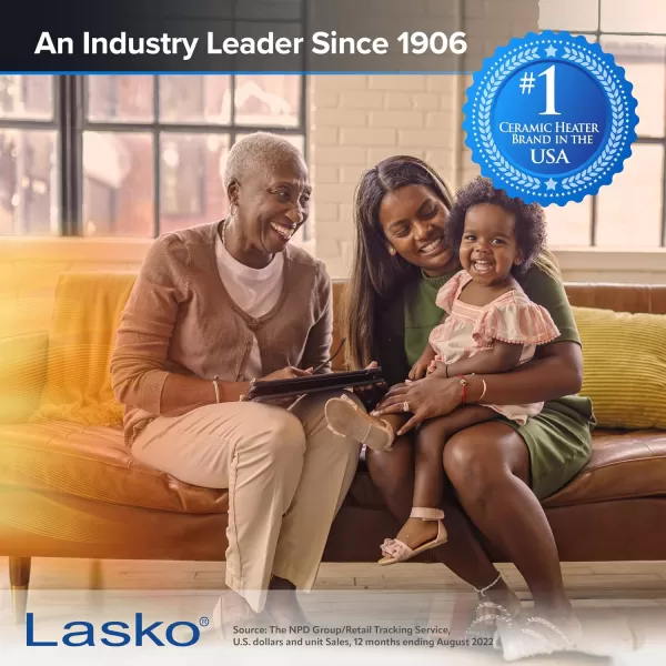 Lasko Oscillating Digital Ceramic Tower Heater for Large Rooms, with Adjustable Thermostat, Timer and Remote Control, 29 Inches, 1500W, Black, 5586