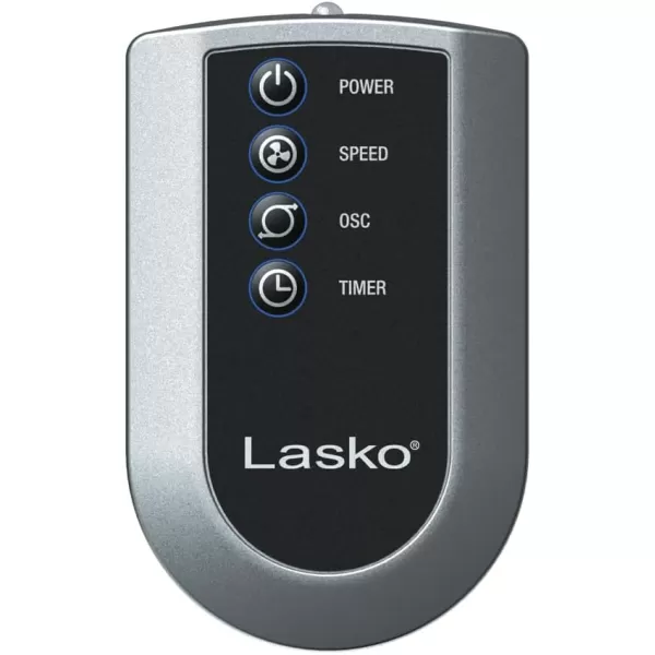 Lasko Oscillating High Velocity Tower Fan, Remote Control, Timer, 3 Powerful Speeds, for Garage, Basement and Gym, 35" Silver and Black, U35115, Large