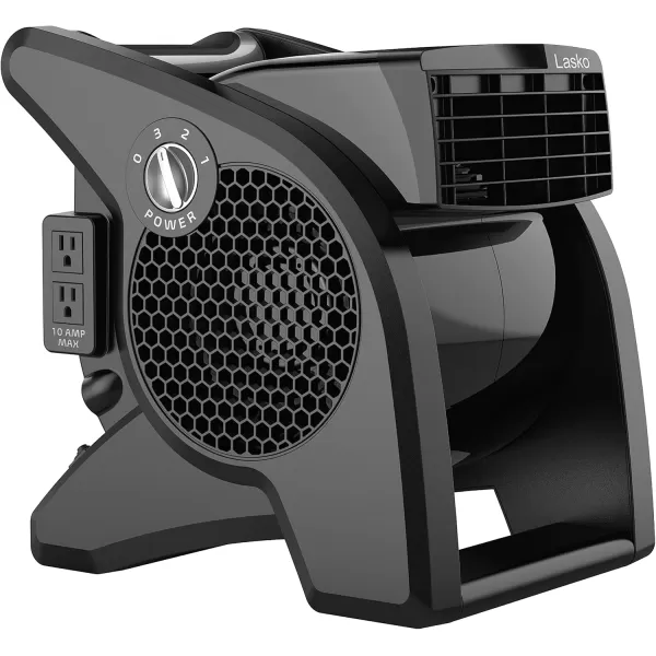 Lasko Oscillating High Velocity Tower Fan, Remote Control, Timer, 3 Powerful Speeds, for Garage, Basement and Gym, 35" Silver and Black, U35115, Large