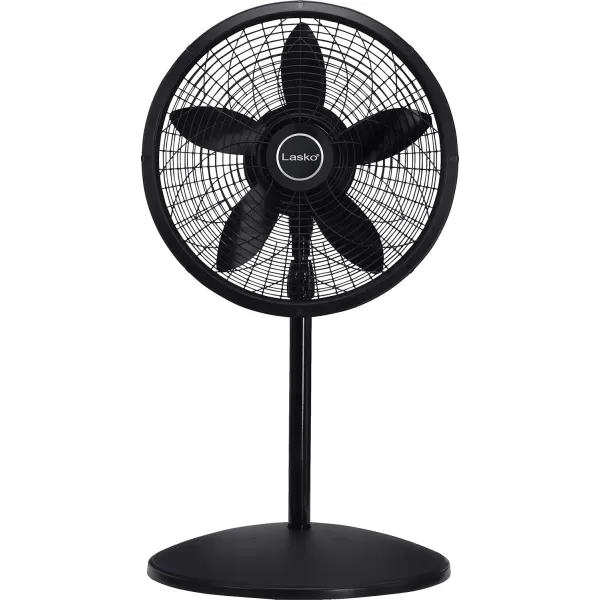 Lasko Oscillating Pedestal Fan, Adjustable Height, 3 Speeds, for Bedroom, Living Room, Home Office and College Dorm Room, 18", Black, 1827