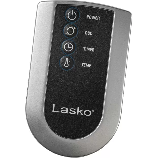 Lasko Oscillating Pedestal Fan, Thermostat, Adjustable Height, Remote Control, Timer, 4 Speeds, for Bedroom, Living Room, Office &amp; Dorm, 16", Black, S16612