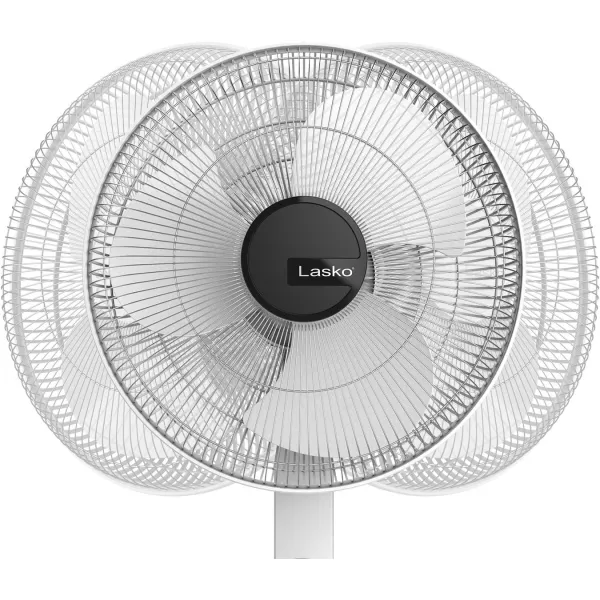 Lasko Oscillating Pedestal Fan, Thermostat, Adjustable Height, Remote Control, Timer, 4 Speeds, for Bedroom, Living Room, Office &amp; Dorm, 16", Black, S16612