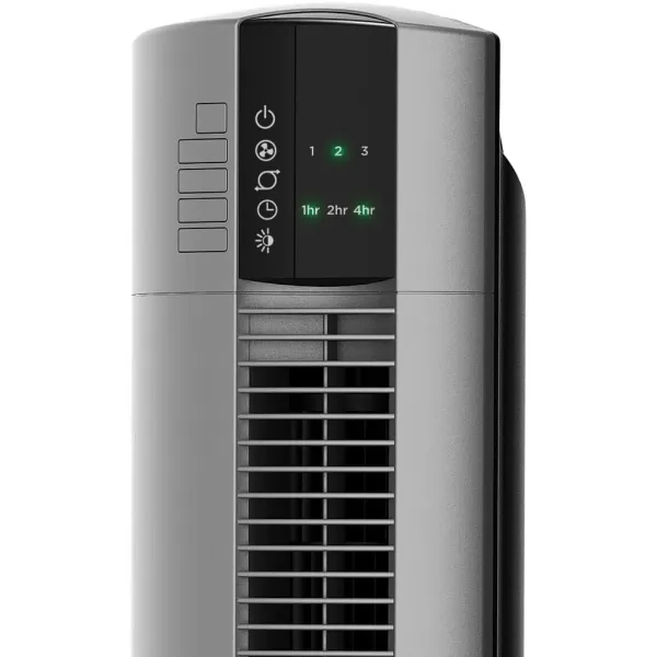 Lasko Oscillating Performance Tower Fan, Nighttime Setting, Remote Control, Timer, 3 Speeds, for Bedroom, Home and Office, 48", Gray, T48314