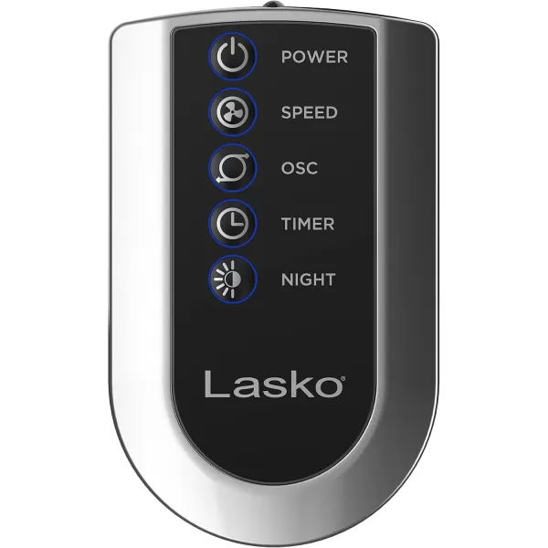 Lasko Oscillating Performance Tower Fan, Nighttime Setting, Remote Control, Timer, 3 Speeds, for Bedroom, Home and Office, 48", Gray, T48314
