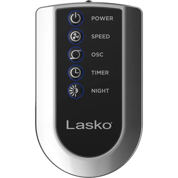 Lasko Oscillating Tower Fan, Quiet Fans with Remote, for Bedroom, Living Room, Office, Tower Fan with Remote, 3-Speed Timer, 42”, Silver T42951