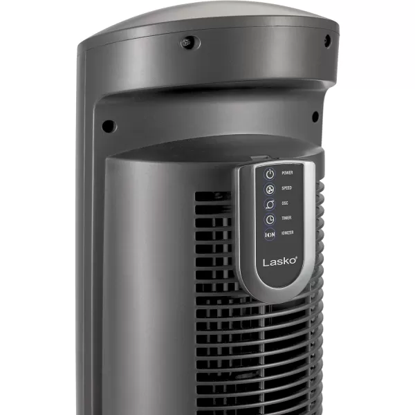 Lasko Oscillating Tower Fan, Remote Control, Ionizer, 3 Speeds, Timer, for Bedroom, Office, Kitchen 42", Black, T42950