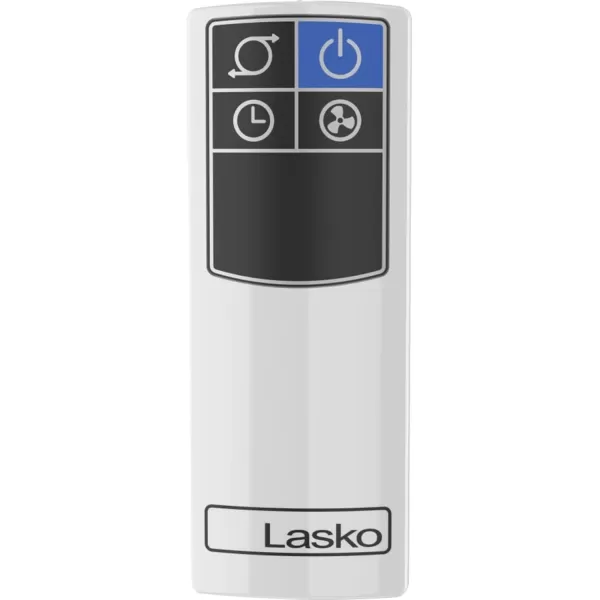 Lasko Oscillating Tower Fan, Remote Control, Timer, 4 Quiet Speeds, for Bedroom, Home Office and Kitchen, 38", White, T38400