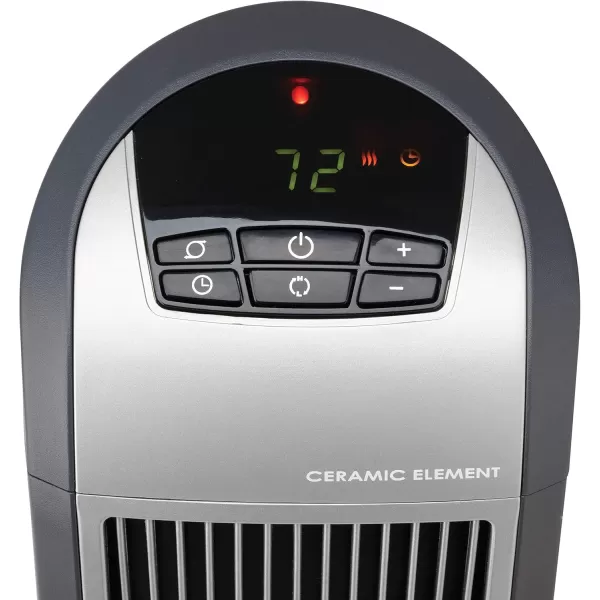 Lasko Portable Electric 1500 Watt Room Oscillating Ceramic Tower Space Heater with Remote, Adjustable Thermostat, Digital Controls, and Timer, Black