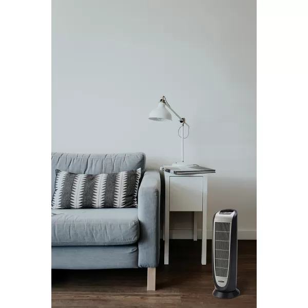 Lasko Portable Electric 1500 Watt Room Oscillating Ceramic Tower Space Heater with Remote, Adjustable Thermostat, Digital Controls, and Timer, Black