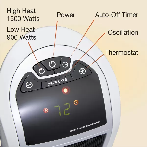 Lasko Portable Electric 1500 Watt Room Oscillating Ceramic Tower Space Heater with Remote, Adjustable Thermostat, Digital Controls, and Timer, Black