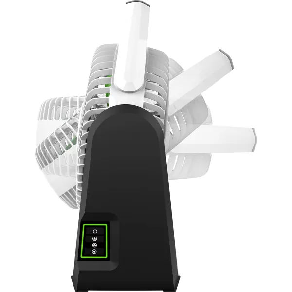 Lasko Portable Fan, 18V Lithium Ion Battery, Bonus Adapter for Electric Plug-in Use, Lasts up to 15 Hours, 5 Quiet Speeds, for Camping, Tailgating, Patio and Outdoor Use, 17", White, RB200