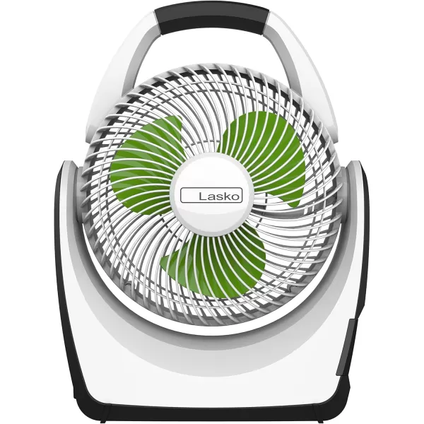 Lasko Portable Fan, 18V Lithium Ion Battery, Bonus Adapter for Electric Plug-in Use, Lasts up to 15 Hours, 5 Quiet Speeds, for Camping, Tailgating, Patio and Outdoor Use, 17", White, RB200