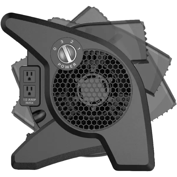Lasko U15617 High Velocity Pro-Performance Pivoting Utility Fan for Cooling, Ventilating, Exhausting and Drying at Home, Job Site and Work Shop, 14.5, Black, Grey
