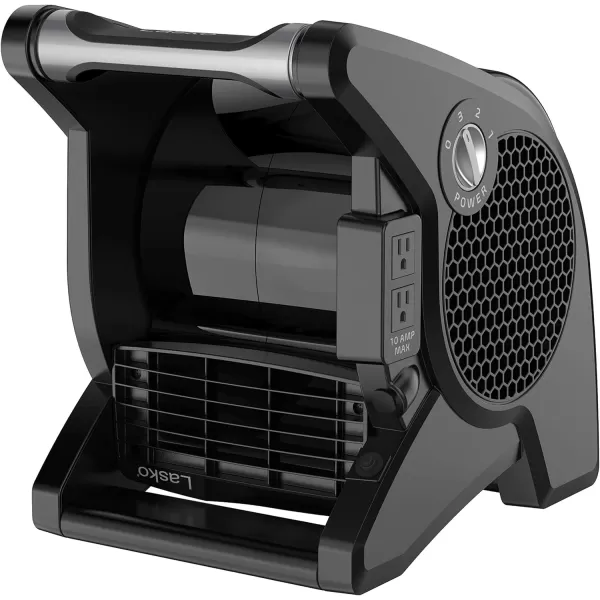 Lasko U15617 High Velocity Pro-Performance Pivoting Utility Fan for Cooling, Ventilating, Exhausting and Drying at Home, Job Site and Work Shop, 14.5, Black, Grey
