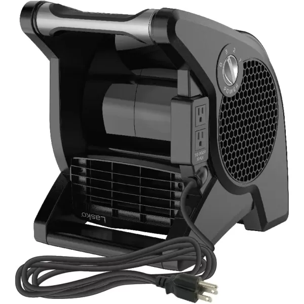 Lasko U15617 High Velocity Pro-Performance Pivoting Utility Fan for Cooling, Ventilating, Exhausting and Drying at Home, Job Site and Work Shop, 14.5, Black, Grey