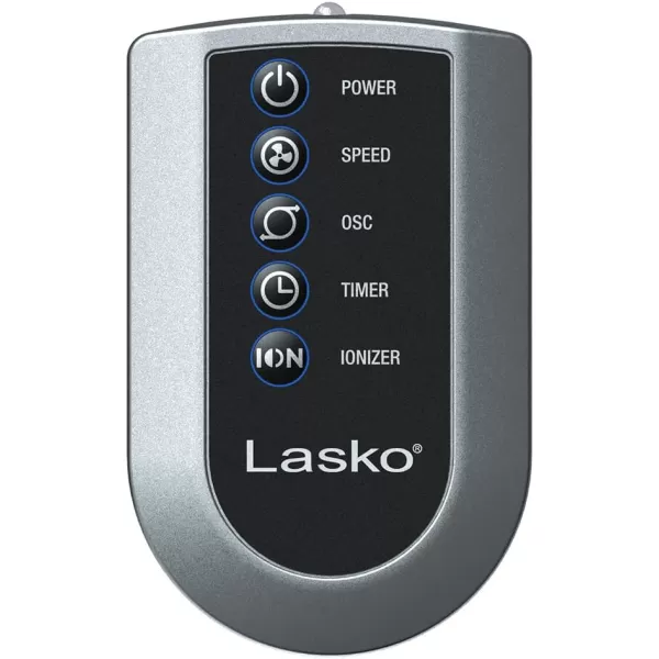 Lasko Wind Tower Oscillating Tower Fan, Remote Control, Timer, 3 Quiet Speeds, for Bedroom, Living Room and Office, 38" Gray, 2519