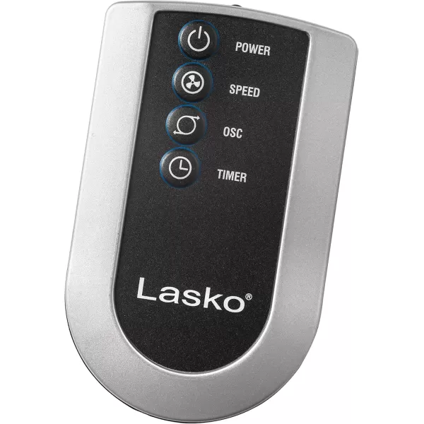 Lasko Wind Tower Oscillating Tower Fan, Remote Control, Timer, 3 Quiet Speeds, for Bedroom, Living Room and Office, 38" Gray, 2519