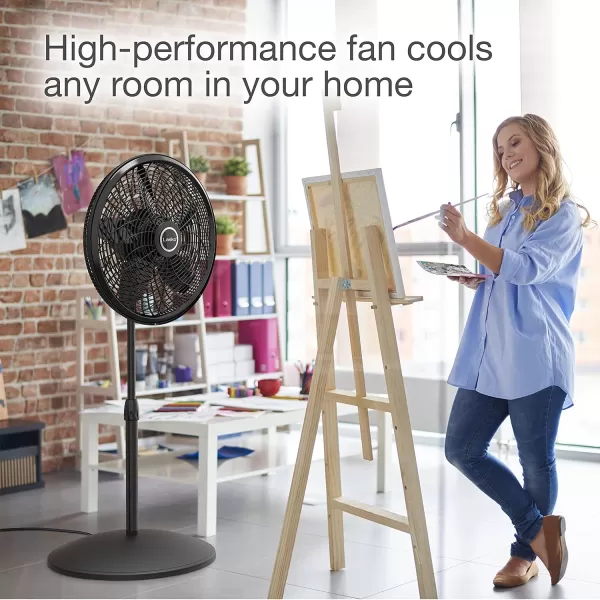Lasko X-Blower 6 Position High Velocity Pivoting Utility Blower Fan for Cooling, Ventilating, Exhausting and Drying, 3 Speeds, AC Outlet, Circuit Breaker with Reset, USB Port, 11x9x12, Blue, X12905