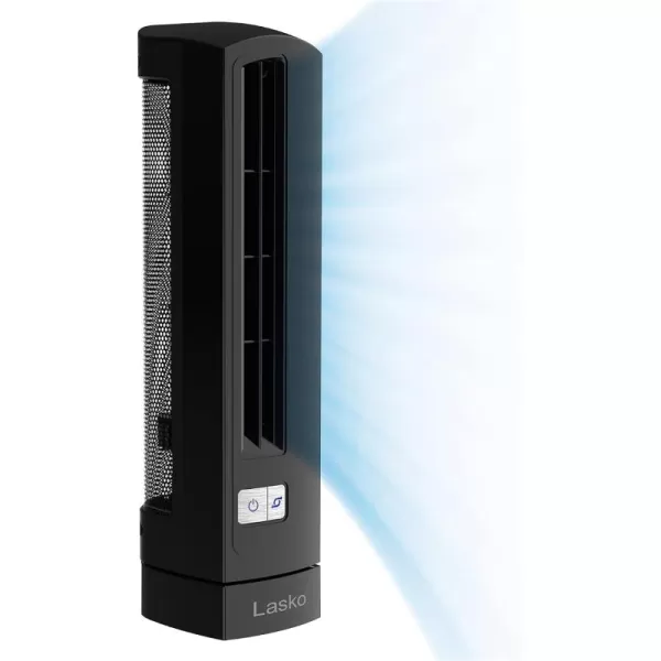 Lasko Air Stik Oscillating Tabletop Fan, Ultra-Slim Design, 2 Quiet Speeds, for Bedroom, Dorm Rooms, Office, 14", White, T14100